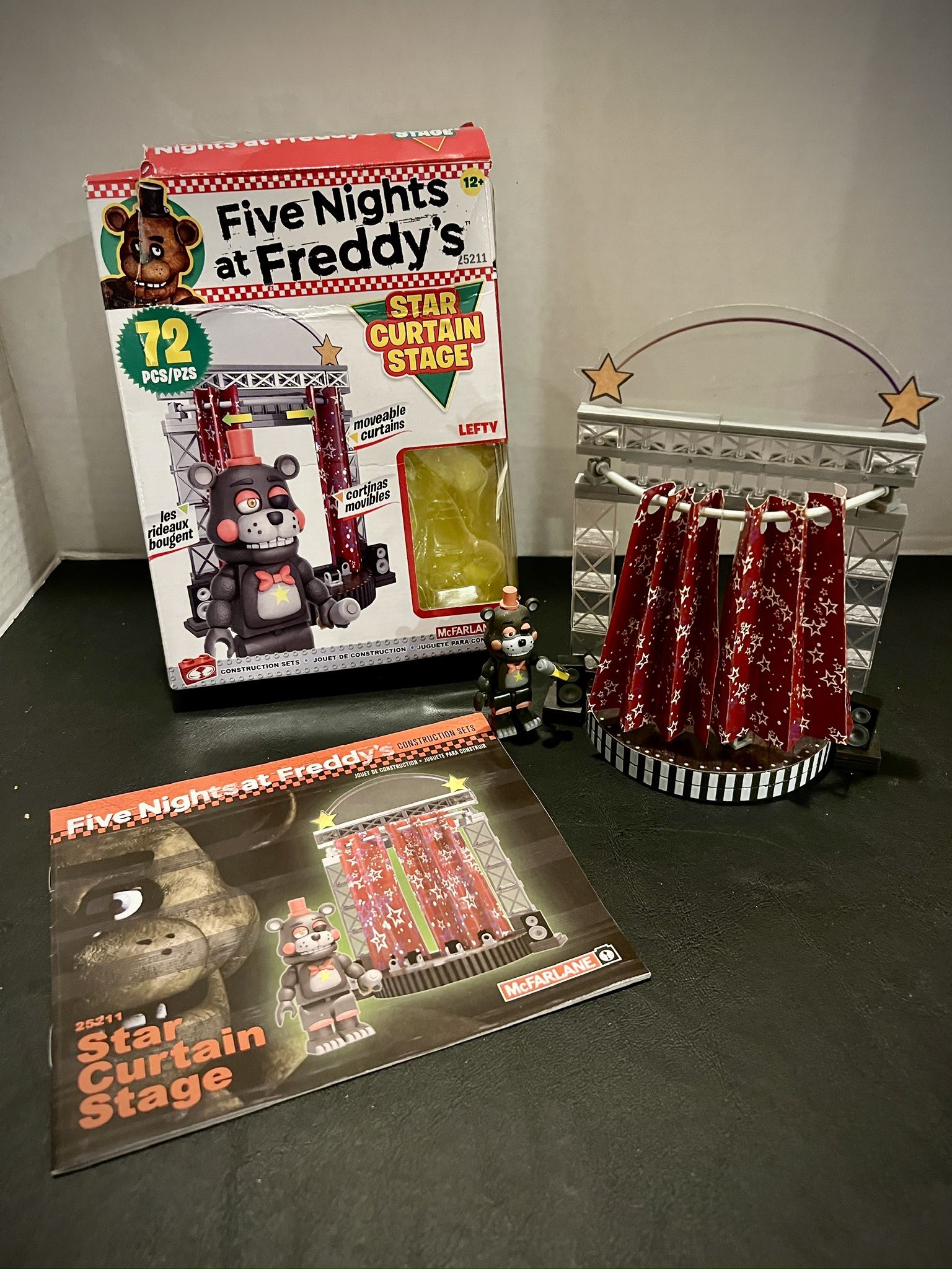“Macfarlane Five Nights Freddy’s Star Curtain Stage FNAF. Preowned