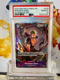 PSA 10 Roronoa Zoro Alt Art One Piece PRB02 The Best