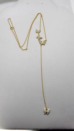 Brand New Sterling Silver 925 Multi Butterflies Necklace 