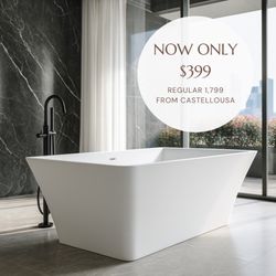 67” Acrylic Freestanding Bathtub, Tub, Modern, Sleek, New!