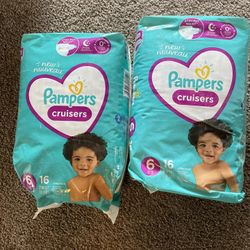 Pampers Cruisers Size 6. Jumbo Pack- 2 New