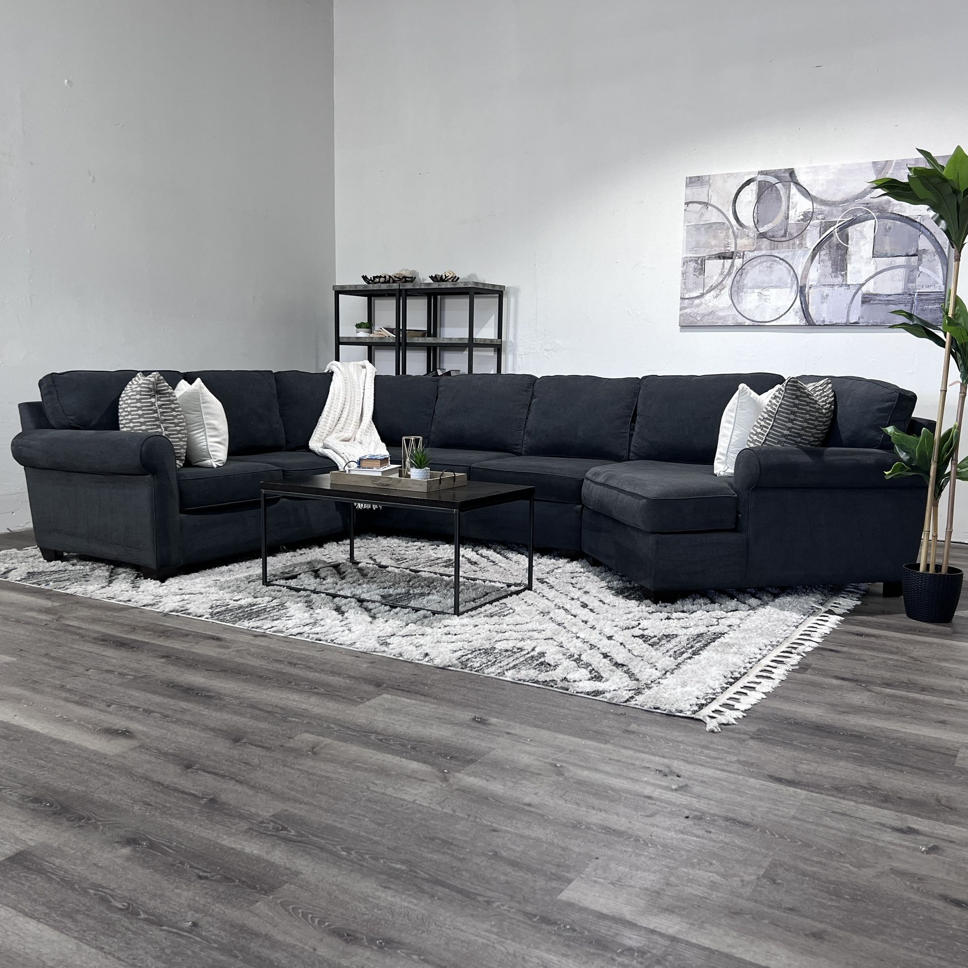 MAXHome 3-Piece Gray Cuddler Sectional