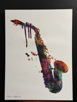 Saxophone On 100% Cotton Canvas