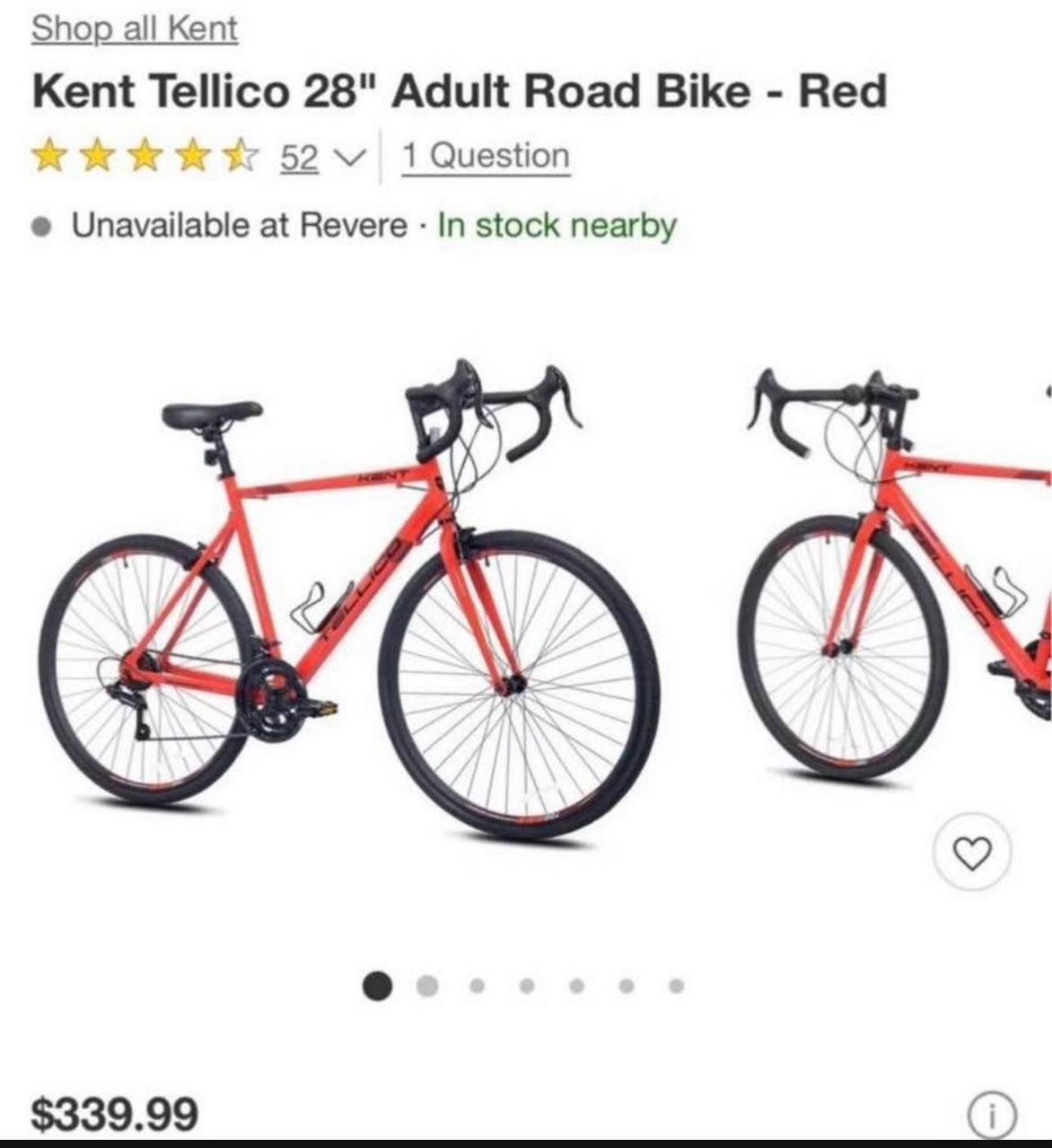 Kent Tellico 28" Adult Road Bike - Red
