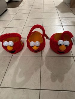 Elmo Sesame Street Trick-or-Treat Buckets Set of 3