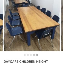 DAYCARE CHILDREN HEIGHT TABLES AND CHAIRS (HOME42)