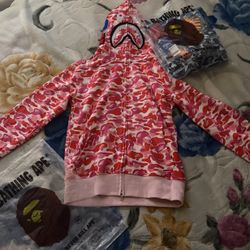 Bape/Bathing Ape Pink Camo Full Zip