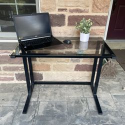 Modern Metal And Glass Desk 