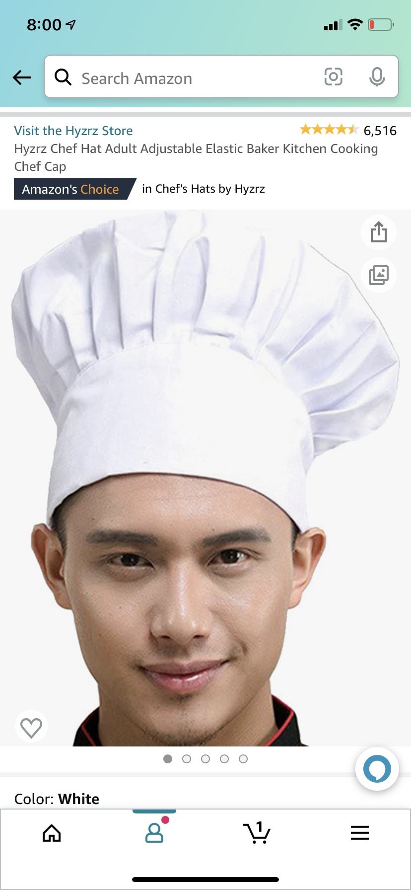 Chef Outfit / Costume Petite Size Hat And Jacket / Coat