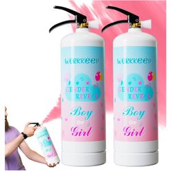Giant Gender Reveal Fire Extinguisher Color Blasters: 2 Pcs Pink Blaster Only for Baby Girl with Pink Smoke suitable Gender Reveal Party Decorations -