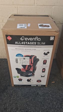 Evenflo All4Stages Slim 4-in-1 Convertible Car Seat in the Sanibel Pink
