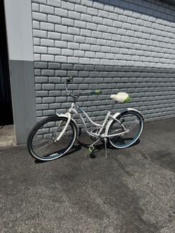 Beach Cruiser Bike - Kulana - White/blue/green