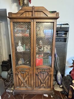 Antique Glass China Cabinet/Book Shelve 