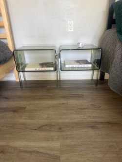 Modern dark plastic night stands