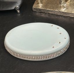 Soap Dish With Mirrored Trim 