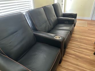 Home Theater Chairs, 4 Seats, all motorized, full leather. Never used. MSRP $8000