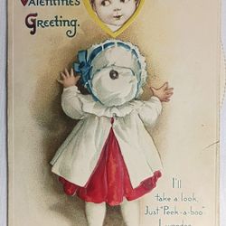 Vintage Ellen Clapsaddle Valentines Day Mechanical Postcard. UNUSED
