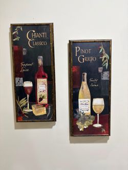Set of 2 Wine Decorative Wall Art