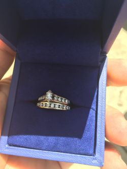 1carat tw diamond ring and wedding band