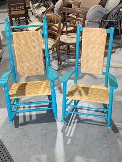 Couple Of Oak Porch Rockers