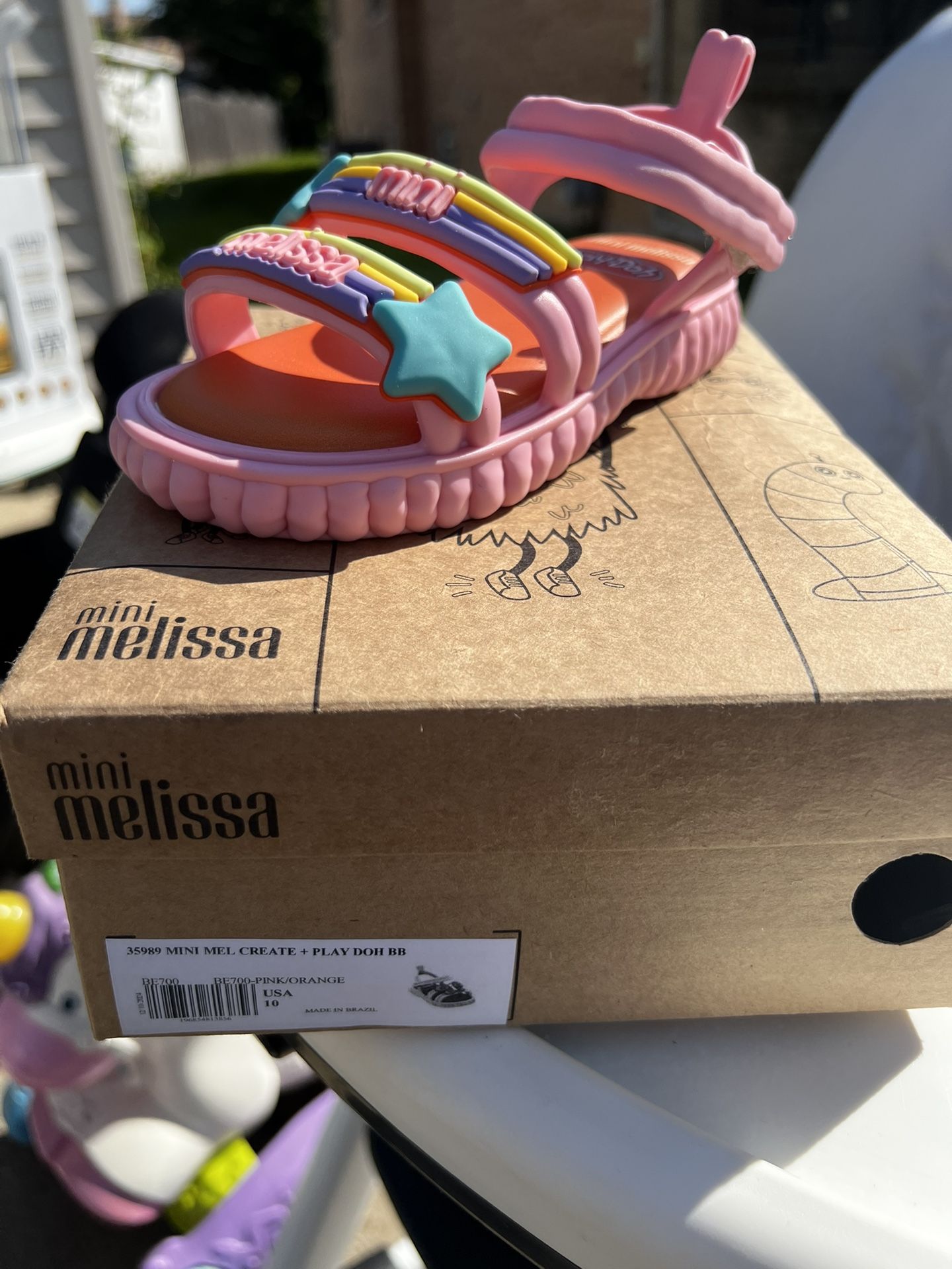 Mini Melissa Sandals Size 10