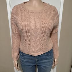 Jun & Ivy Women’s Blush Pink Knit Sweater