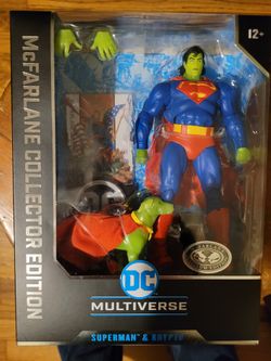 Superman And Krypto Mcfarlane Collector Platinum Edition