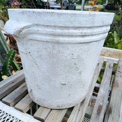 Antique Cement Planter With Drainage 