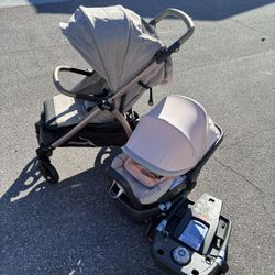 Peg-Perego Travel system with reclining car seat 💓Mon Amour Pink💓.