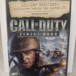 Vintage Rare Call Of Duty Finest Hour Mission Briefing Behind The Scenes DVD