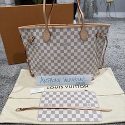 Louis Vuitton MM Neverfull Damier Azur