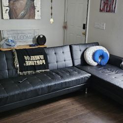 2 Piece Black Couch