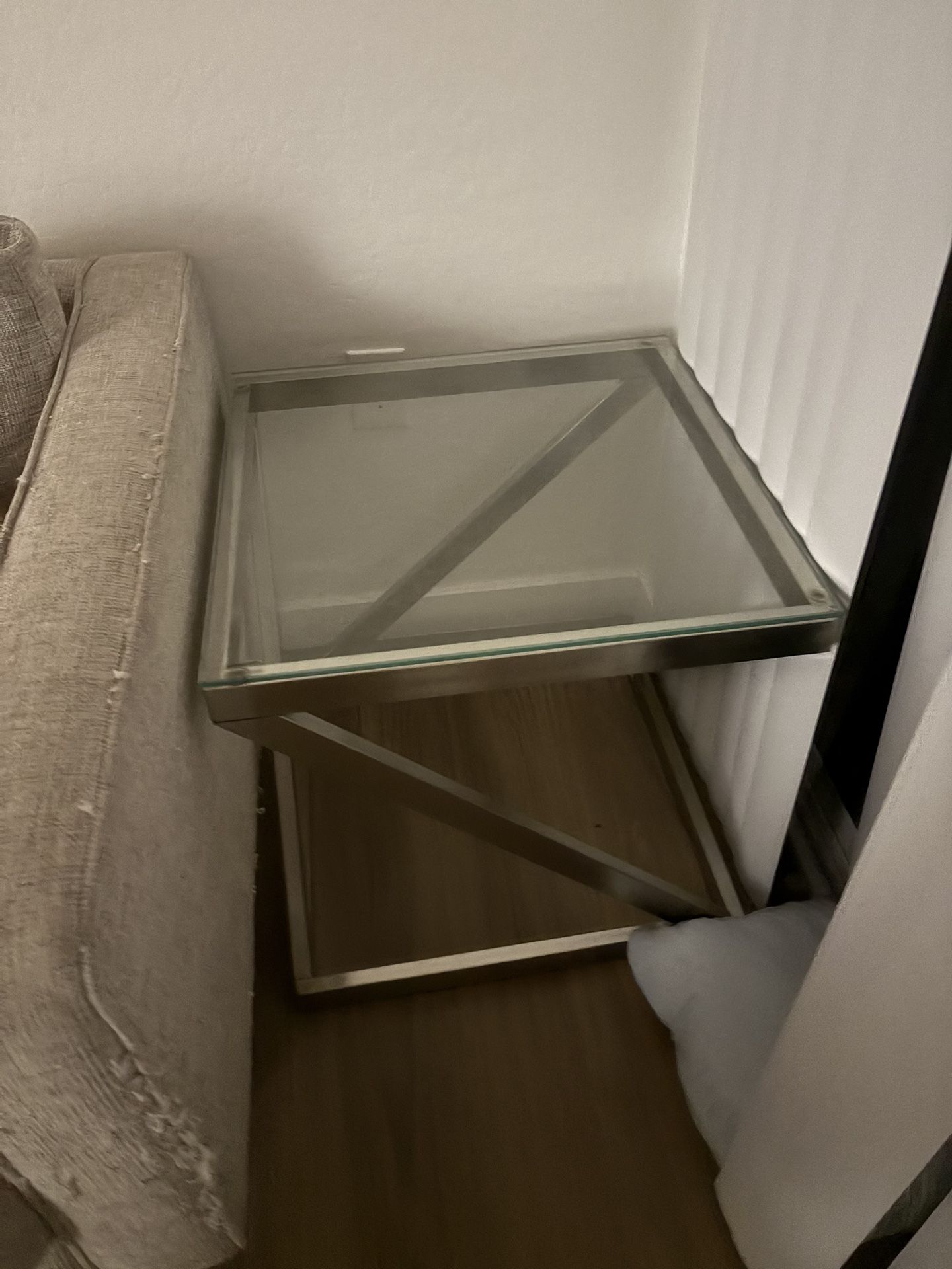 2 Glass End Tables