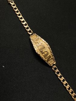 10k gold id bracelet #111957-1 MJ