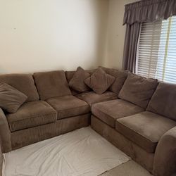 Sectional Sofa - Brown Corduroy - $250 OBO
