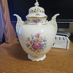 Lenox Rose Porcelain Urn/Vase Vintage