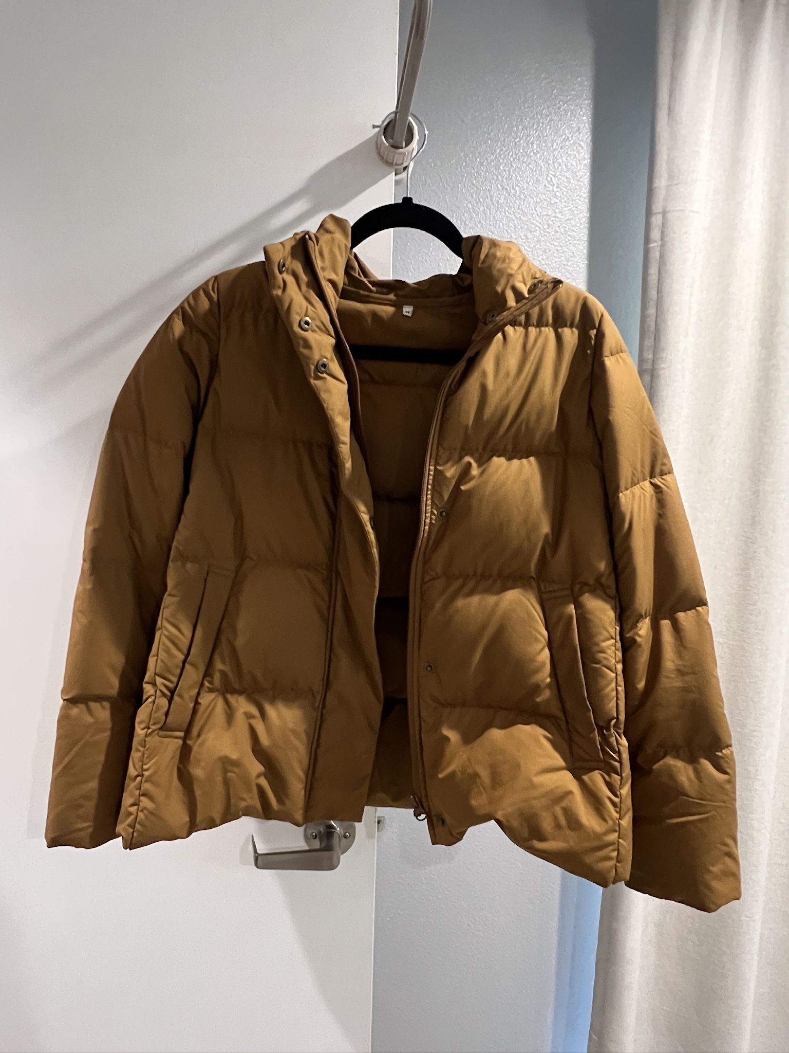 Muji Mustard Yellow Puffer Jacket
