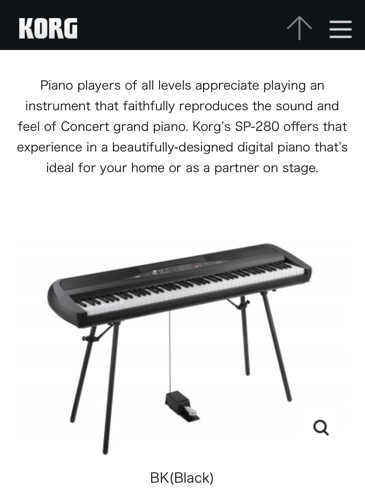 Korg SP-280 Digital Keyboard Piano