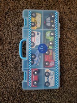 Mini Toy Vehicle Set with Carry Case