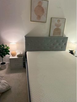 Queen bed + queen mattress