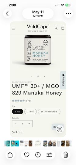 WildCape UMF 20+ / MGO 829 Manuka Honey