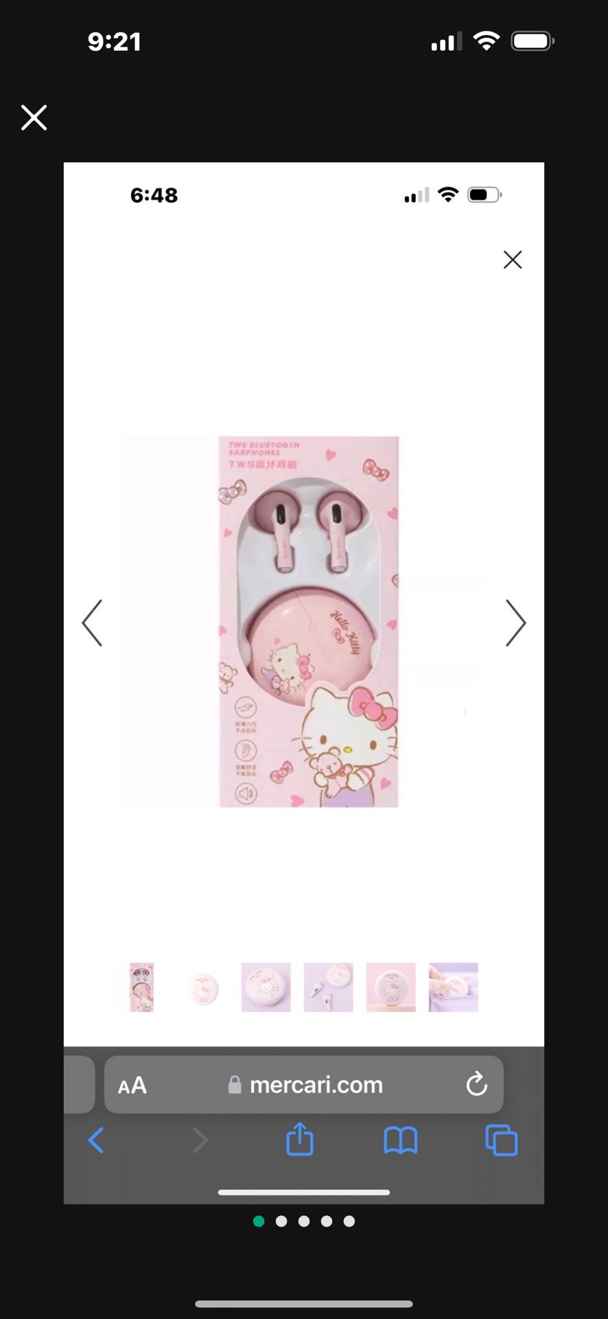 MINISO Hello Kitty TWS Earphones Model XS66 (Pink) - Wireless Earbud Headphones