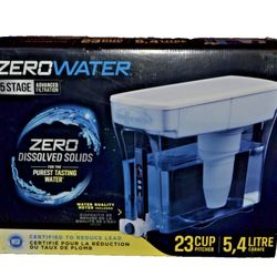 ZeroWater Pitcher 5 Stage Advanced Filtration 23 Cup Pitcher NEW SEALED