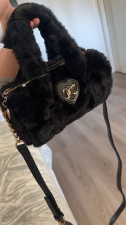 Juicy Couture Black Faux Fur Handbag