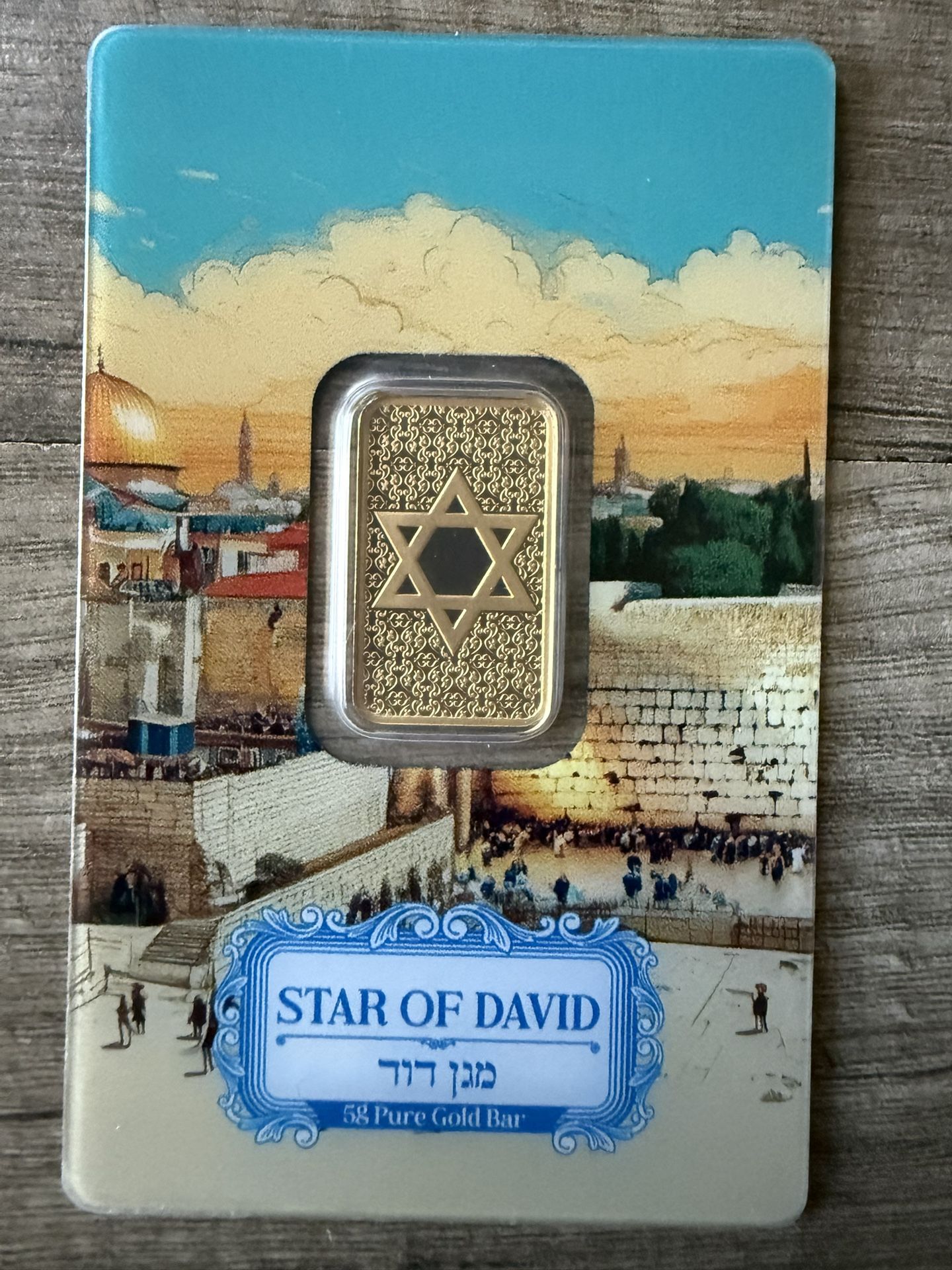 PAMP Star Of David 5 Gram Gold Bar 24k Gold
