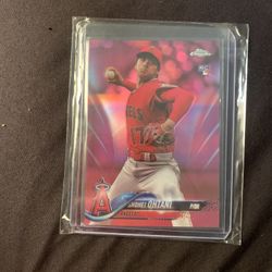 Shohei Ohtani Pink Topps Chrome Rookie