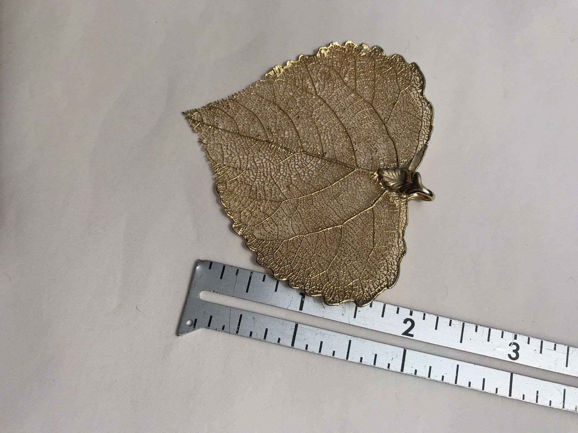 Large Pure Gold Dipped Real Large Leaf Pendant