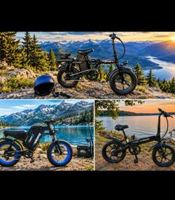 Blue & Black Ebike 35mph is $720! The small black E-Bike is $325! Big black Sport Electric bike is $400! All 3 for $1250 or trade up are welcome