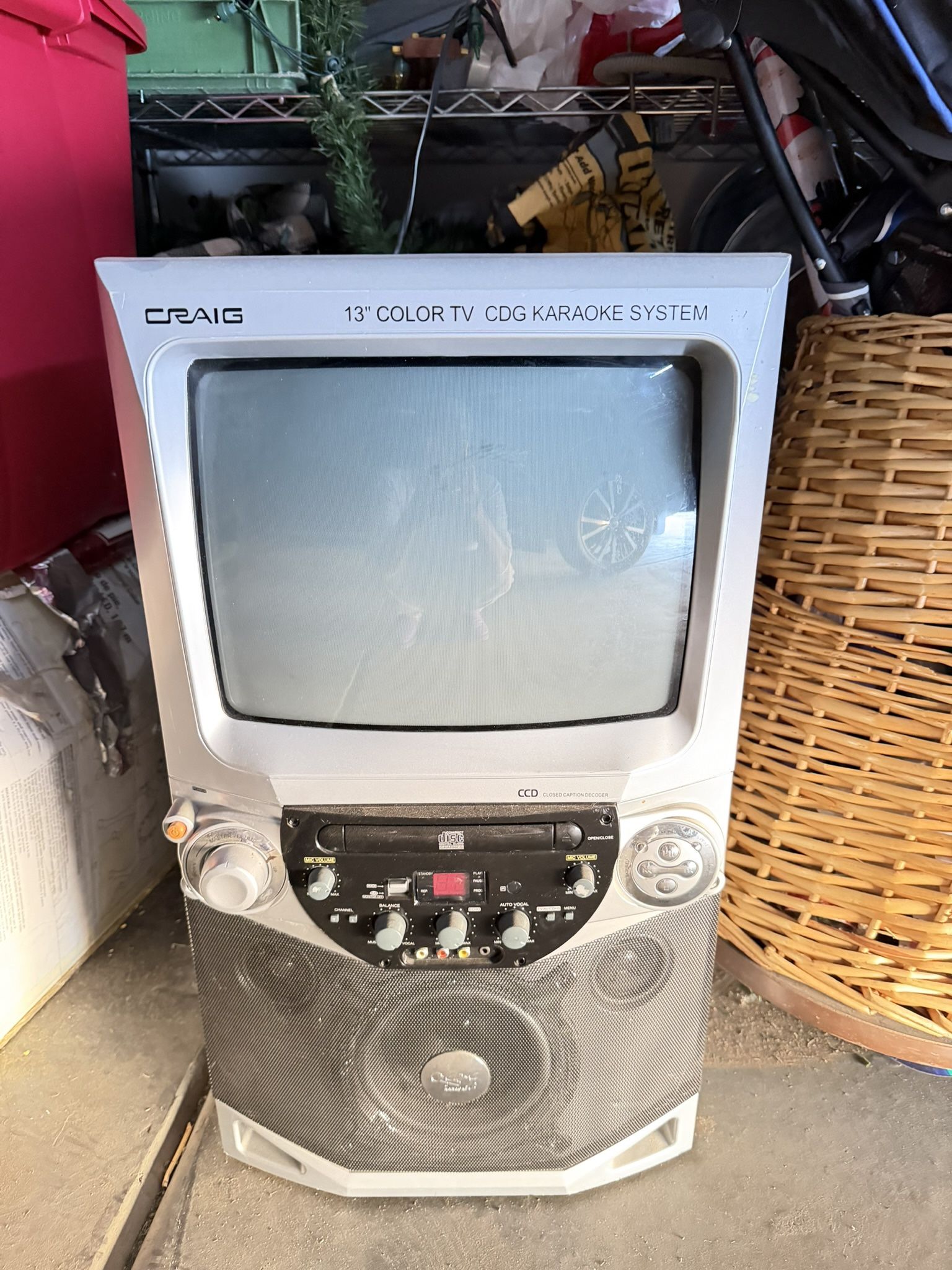 Karaoke Machine With Box Full Of Spanish CDs