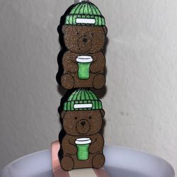 Starbucks "Bearista" cup Straw Topper for Stanley/Tumbers 